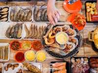 บุฟเฟ่ต์จัดเต็มหมูกระทะซีฟู้ดไม่อั้น 320 NET