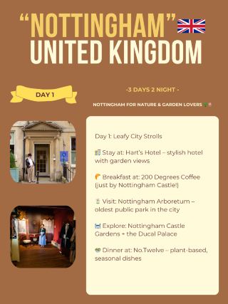 Nottingham itinerary 💘
