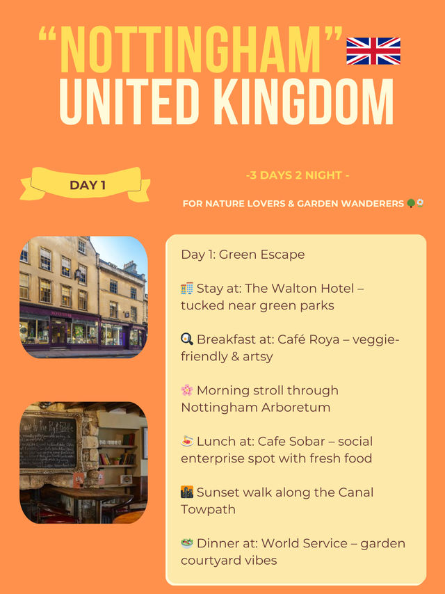 Nottingham itinerary 💛