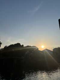 The beauty of a sunset in Wuzhen