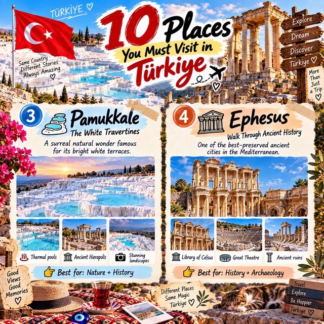 🇹🇷 10 Places You Must Visit in Türkiye ✈️