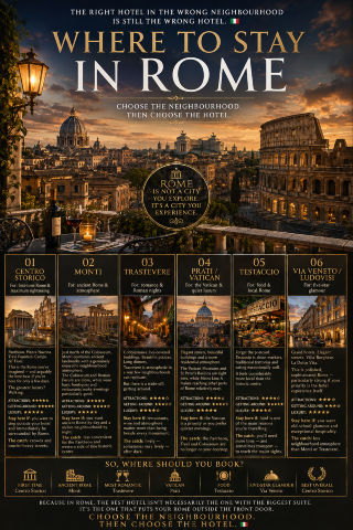WHERE TO STAY IN ROME — THE RIGHT HOTEL IN THE RIGHT NEIGHBOURHOOD