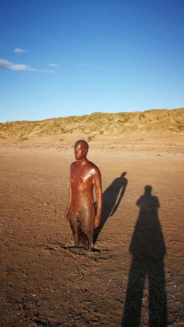 England's stunning beach, Crosby Beach in late autumn.