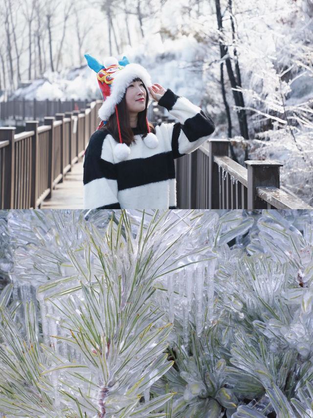 冬天下雪的雲蒙景區，堪稱浪漫旅行天花板