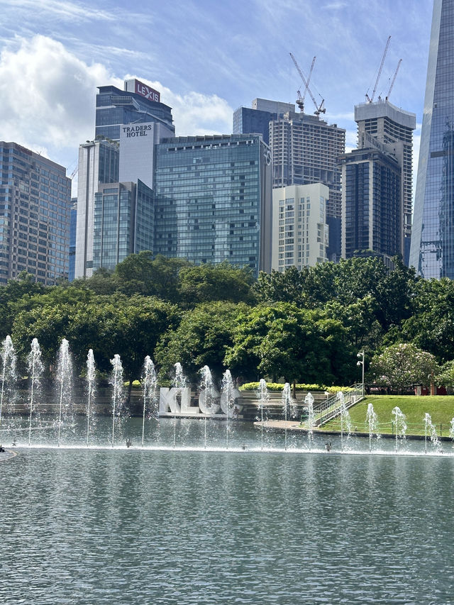 A stunning city centre park surrounded by iconic landmarks, KLCC Park