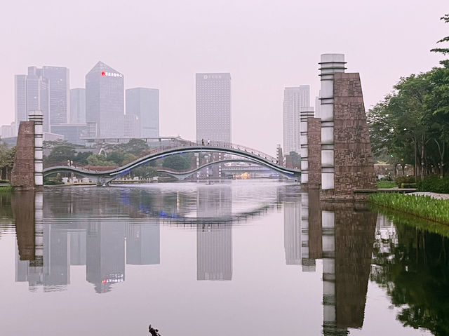 廣東省佛山市一個公园：千燈湖公園，適合購物、觀光旅遊、度假休閒等！