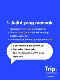 Penasaran cara posting konten di Trip Mo