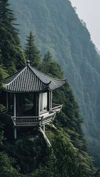 懸崖亭台絕美秘境