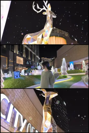 Macau's giant reindeer leads me into the Studio City Christmas Season