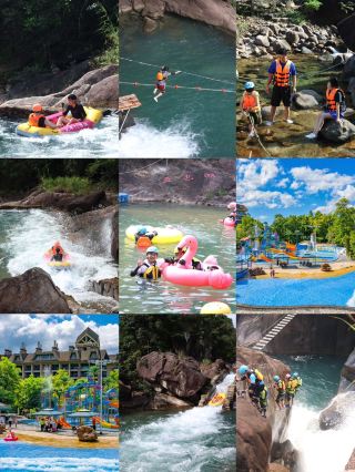Great places to visit in Guangzhou during Labor Day!! Playing in the water at Canyon Amusement Park is so much fun ba