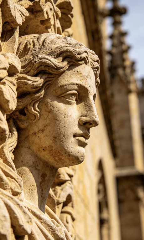 彫刻された時の美：人混みを避けて、バルセロナの建築ディテールの美