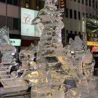 札幌　札幌観光　2023さっぽろ雪まつり　すすきの会場の氷像が芸術だった！