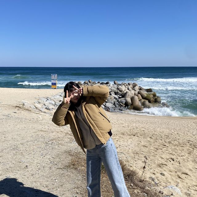 강릉 무지개방파제가 유명한 “사근진해변” 전망대 ⭐️