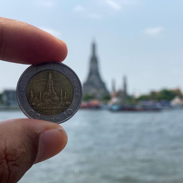 Temple on Thai Coins