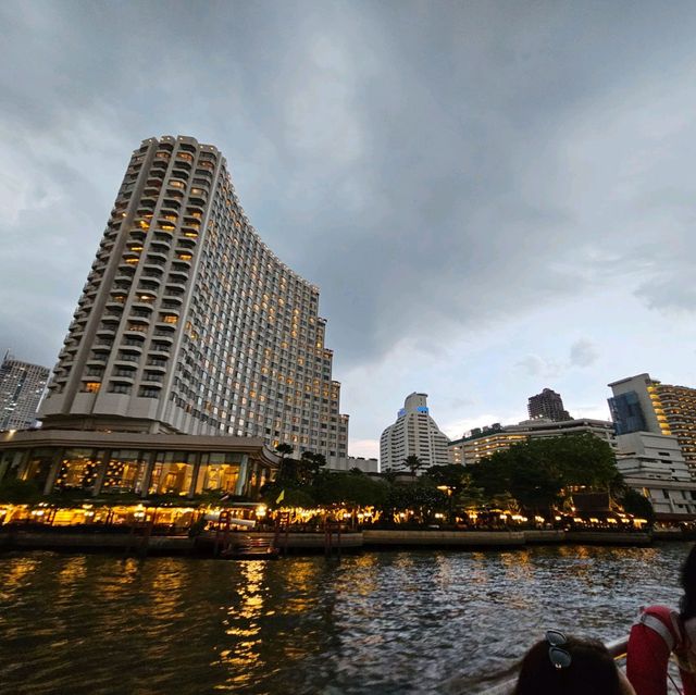 Evening at Chao Phraya River with Malls