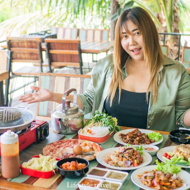 สลิดคิทเช่น หมูกระทะในสวน &อาหารไทย ฟีลดี ทำถึง‼️