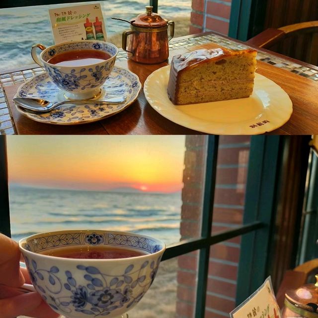 宍道湖沿いカフェの夕日で乾杯しよう