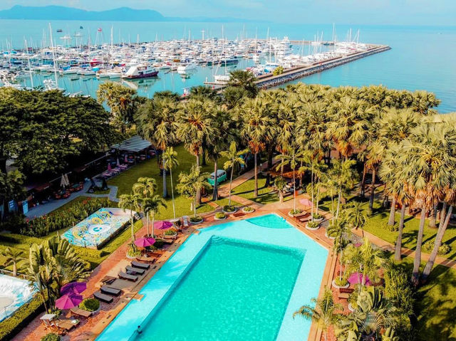 ที่พักริมทะเลพัทยาชายหาดติดท่าเรือสวยมาก
