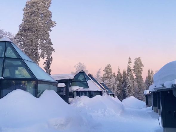 芬蘭玻璃冰屋🇫🇮❄️躺著就能看到北極光✨