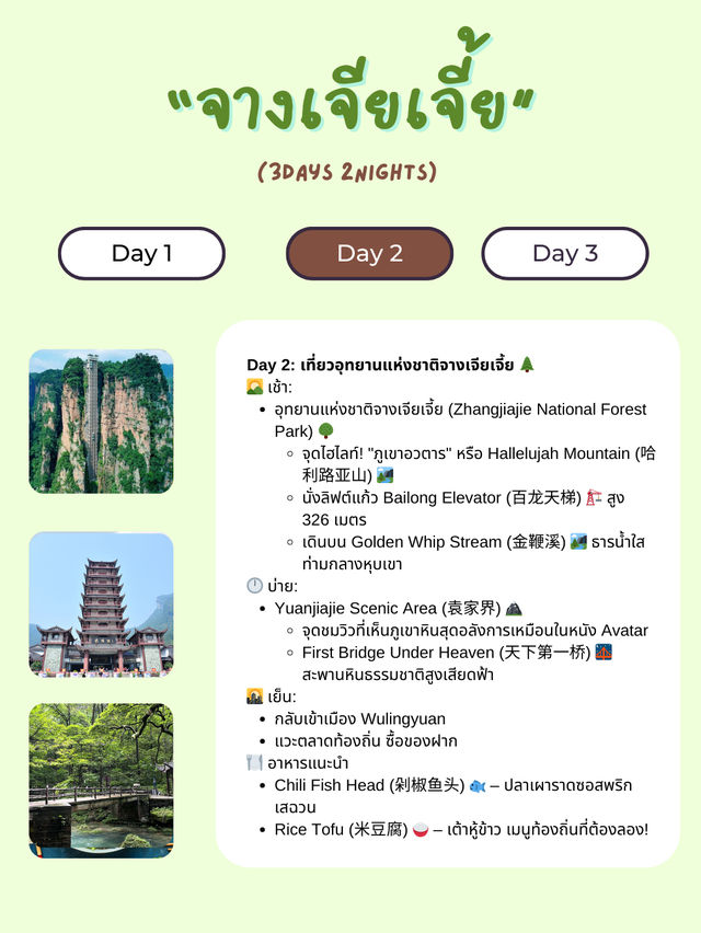 🌲 3 Days 2 Nights in Zhangjiajie, China 