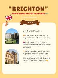 Brighton itinerary 💛🧡🤍