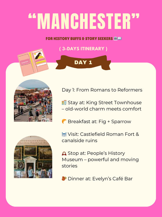 Manchester 3-days itinerary 🫧