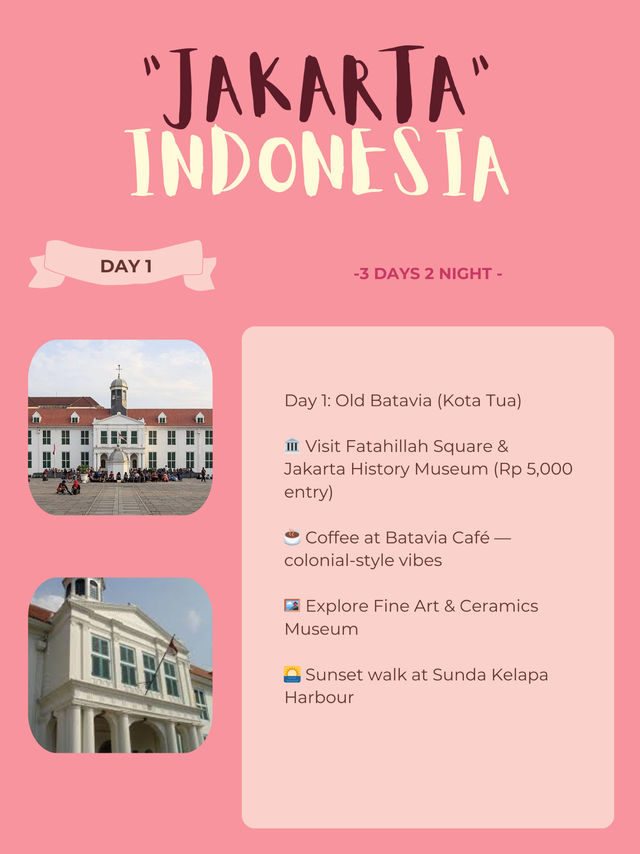 🇮🇩 Jakarta Itinerary 1: History & Heritage 🏛️📜
