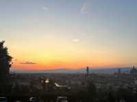 Romantic sunset at Piazzale Michelangelo