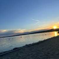 Amazing sunset at Velencei tó