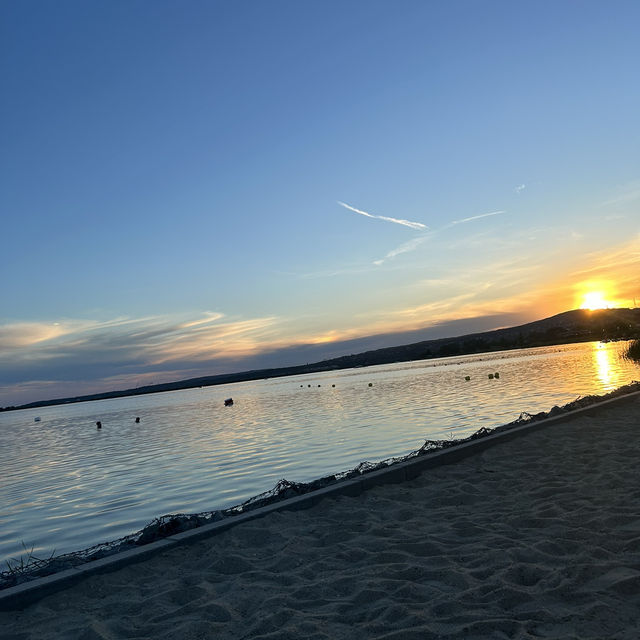 Amazing sunset at Velencei tó