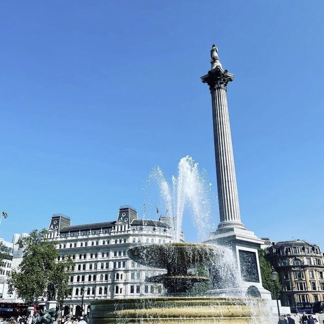 Fountains in Trafalgar Square - London