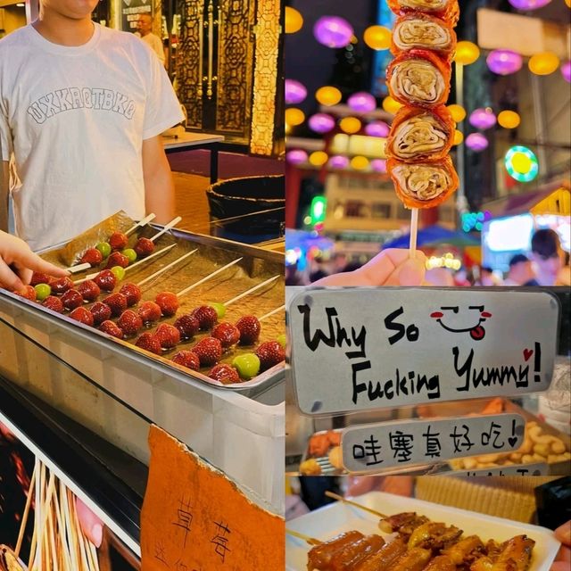 🌃廟街夜拍如電影！燈籠海下食勻港味與東南亞風味