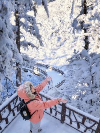 Stop comparing with Switzerland! A snowy wonderland just 3 hours from Chengdu, the winter at Wawu Mountain is so healing. Who understands! Before, watching snow always meant "freezing + crowded"