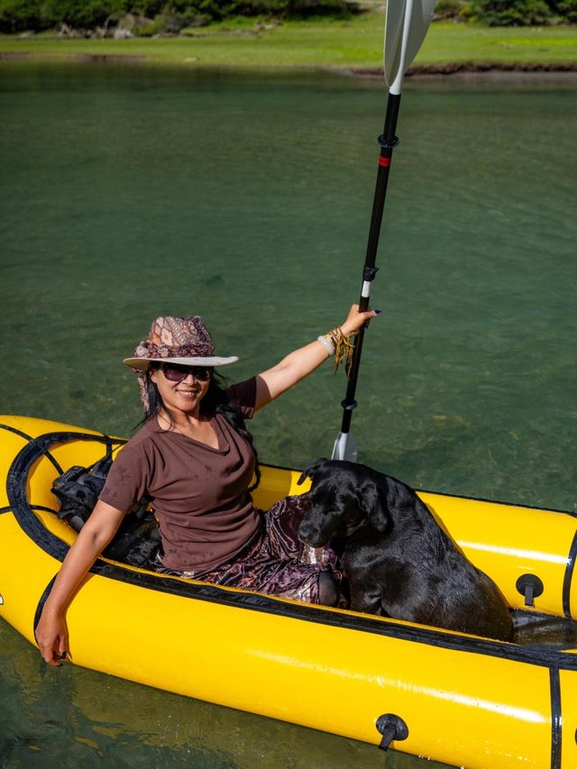 康定月亮湖遛狗人新玩法懶人露營更適合