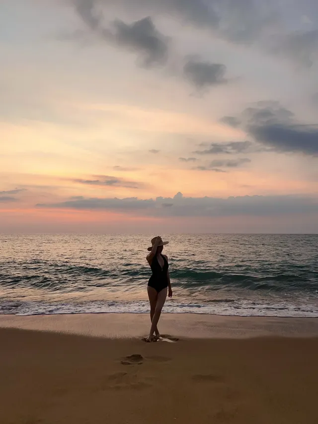 太美了！拍到了落日橘子海灘！
