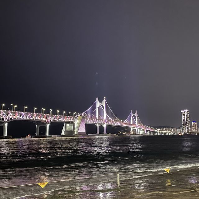 낮과 밤 모두 아름다운 부산 광안리 해수욕장