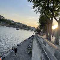 Summer evening with Seine and Lourve