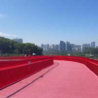 深圳虹橋公園 紅色廊橋
