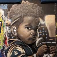 Beautiful arts work in the tunnel 
