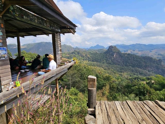 Noodle place overlooking mountains!