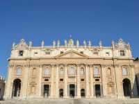 The symbol of the Holy See, Saint Peter's Square and Basilica