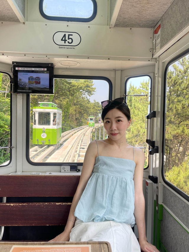韓國釜山/絕美 天空膠囊列車🩵