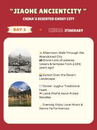Jiaohe Ancient City: itinerary 