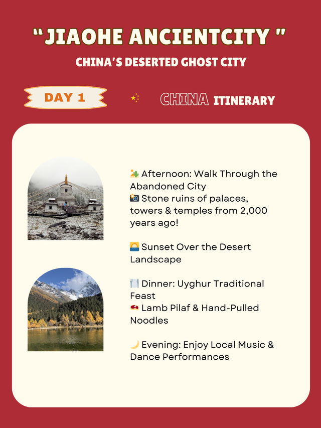 Jiaohe Ancient City: itinerary 