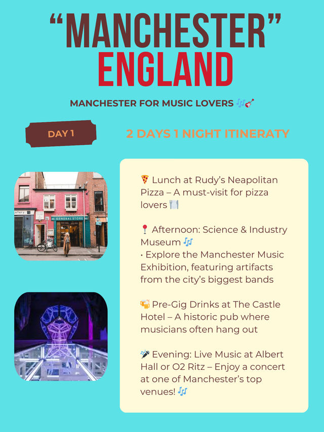 Manchester itinerary for Music Lovers 🎶