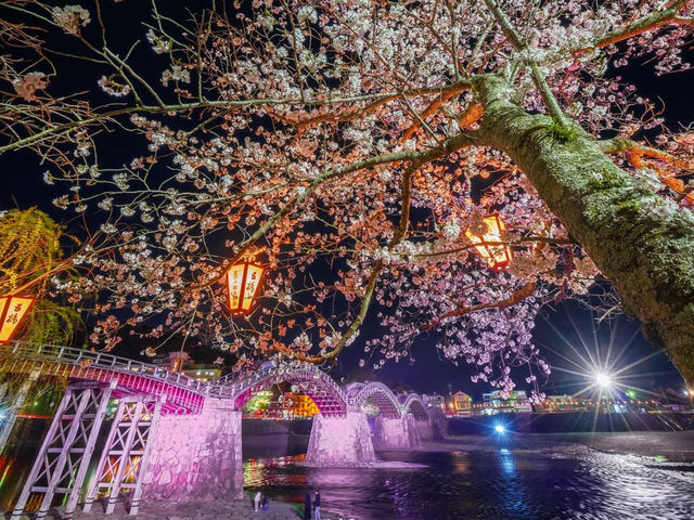 Evening Illumination of Kintaikyo Bridge