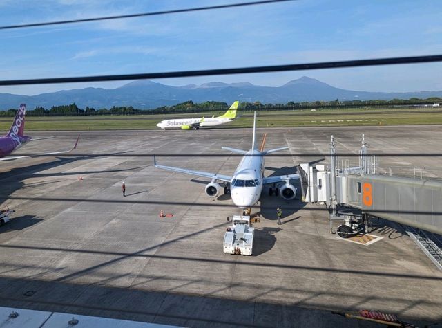 【鹿児島】展望デッキで飛行機を見送る✈️