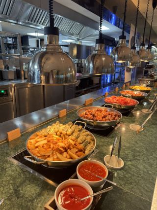 Meal time at Incheon Airport Lounge