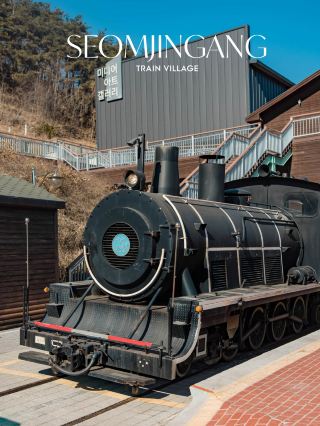 Take a steam train at Somjingang Railway Village, Kokseong Station🚂