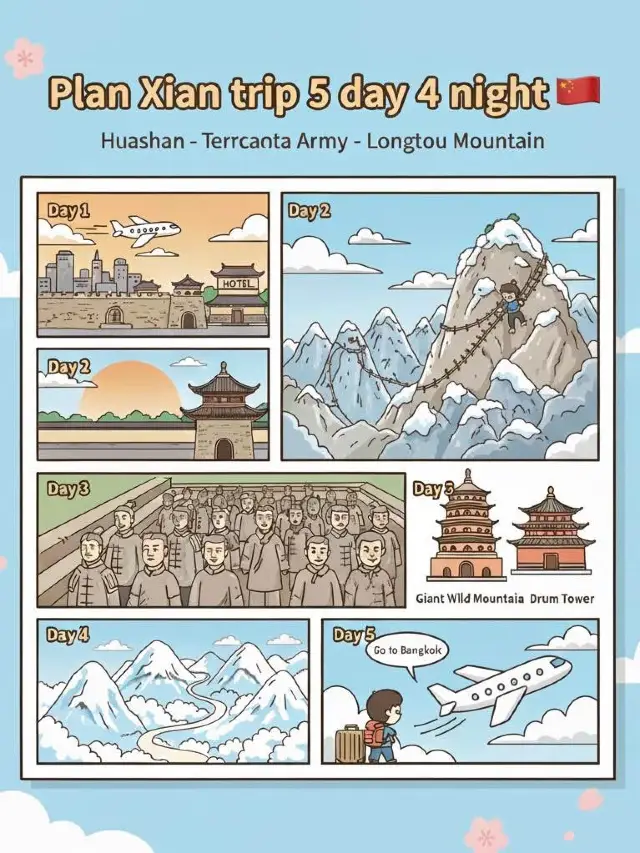แพลนเที่ยวก่อน การเดินทาง ซีอาน 5 วัน 4 คืน